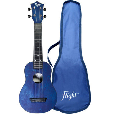 Ukulele Flight Soprano Azul C/Funda Y Afinador,Tus35packblu